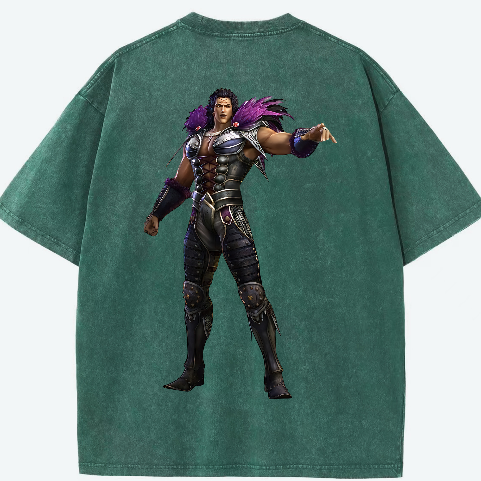 （画像用） 北斗の拳 Fist of the North Star 綿100% ヴィンテージ風 半袖Tシャツ（背面プリント）